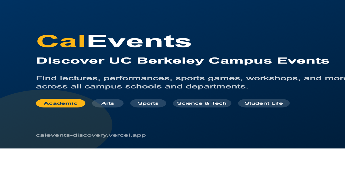 CalEvents - Discover UC Berkeley Campus Events
